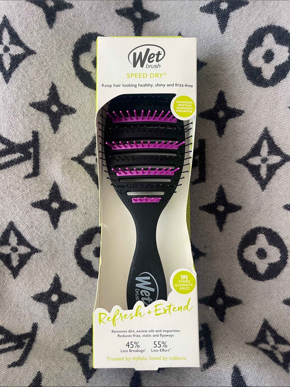 Wet Brush Speed Dry Vent Brush — Black with Purple